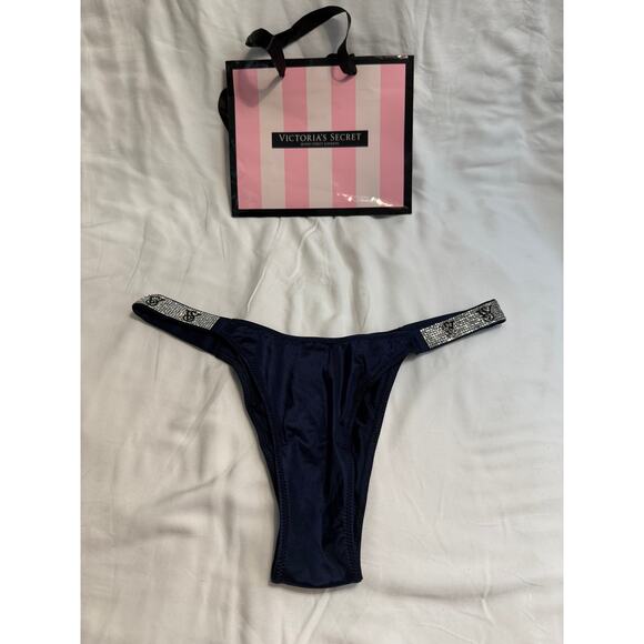 NWT Victoria’s Secret Very Sexy Bling Strap Thongs & Brazilian Size Small - Picture 3 of 5